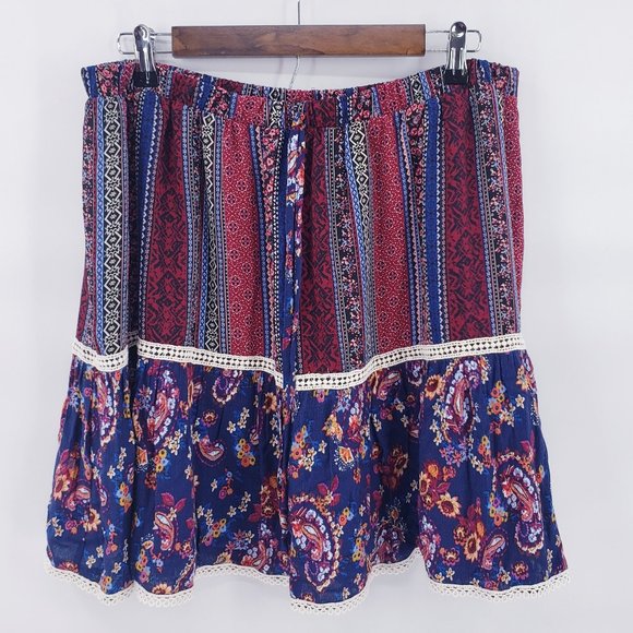 Forever 21 Dresses & Skirts - 5/$25 Forever 21 Plus Size Floral Peasant Skirt